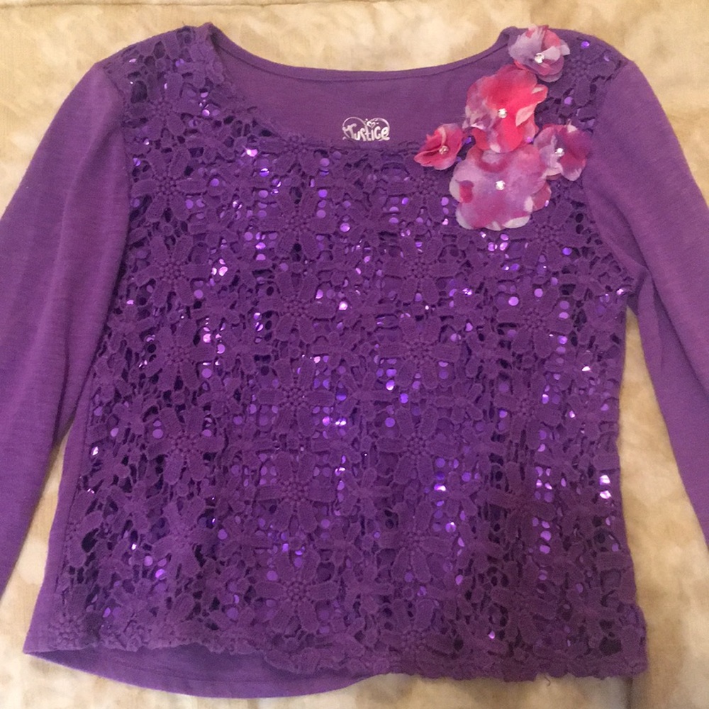 Purple sequin shirt from justice